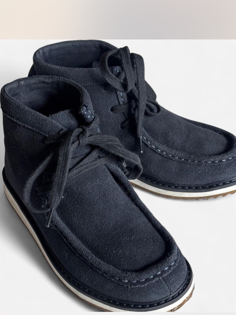 Gap Moc Toe Navy Lace-Up Boots 
Size 7 Baby Toddler 
NWOT